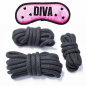 Preview: Baumwolle-Seile Hand Fuß Körper Fessel mit Augenmaske a