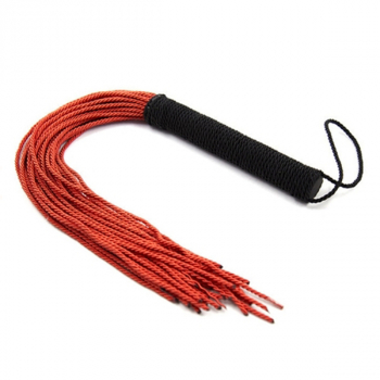 Kordel-Peitsche schwarz/rot 50 cm