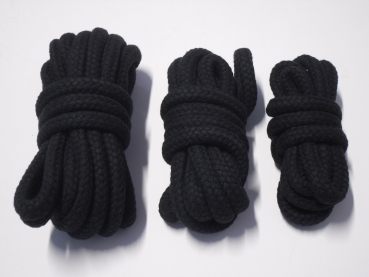 Baumwolle-Seile schwarzes Hand Fuß Körper Fessel-Set