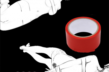 BONDAGE TAPE 14m rotes nicht klebendes Fessel Band