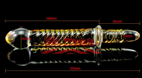 großer Dildo aus Glas