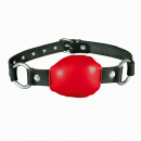 Ballknebel mit softem 6cm großen roten Lederball Knebel a